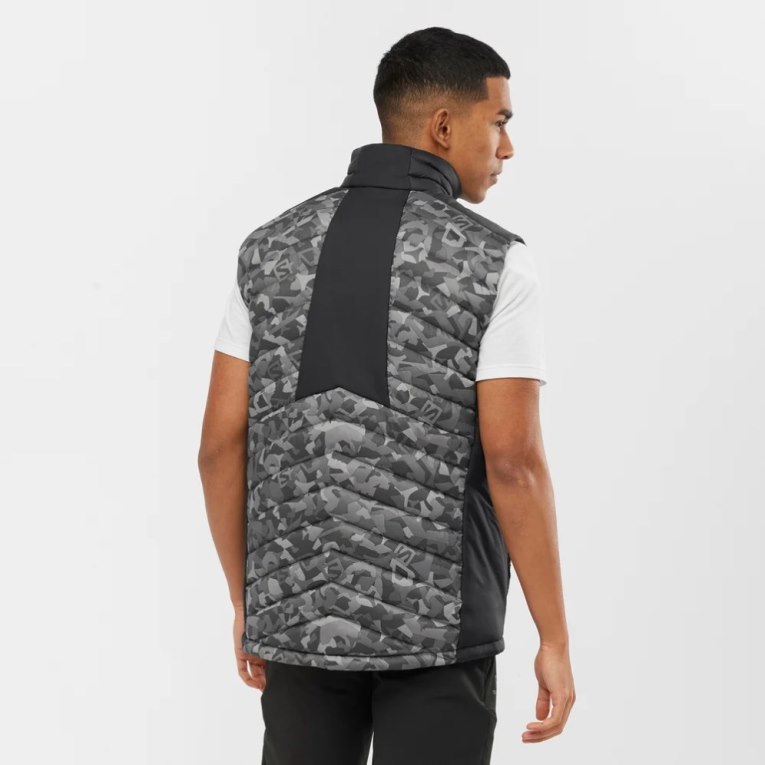 Camo Salomon Essential Xwarm Down Men's Insulated Vests | PH 97102X